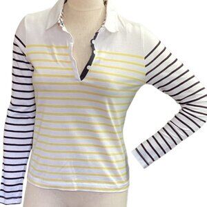 Aquascutum London Striped Polo Shirt Sz M #225Q